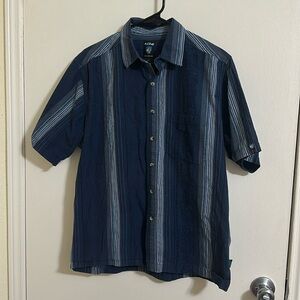 EUC Kuhl Striped Short Sleeve Button Down Shirt